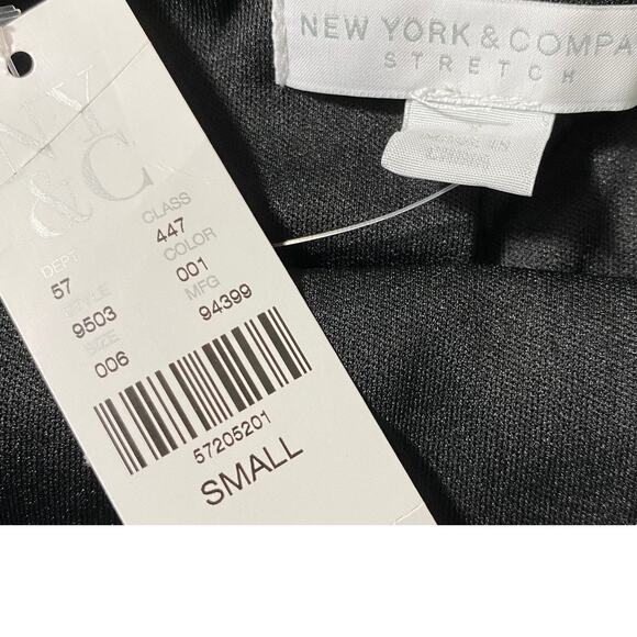 New York &‎ Company Stretch Floral Pencil Skirt Women S Black Gold Career NWT - Picture 4 of 8